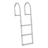 VEVOR Removable Dock Ladder, 3 Steps, Aluminum Alloy Pontoon Boat Swim Ladder, with Non-Slip Wide PP Steps, 500 lbs Weight Capacity, Quick Release Design, for Lake Swimming, Pool, Marine Boarding