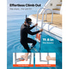 VEVOR Removable Dock Ladder, 4 Steps, Aluminum Alloy Pontoon Boat Swim Ladder, with Non-Slip Wide PP Steps, 500 lbs Weight Capacity, Quick Release Design, for Lake Swimming, Pool, Marine Boarding