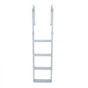 VEVOR Removable Dock Ladder, 4 Steps, Aluminum Alloy Pontoon Boat Swim Ladder, with Non-Slip Wide PP Steps, 500 lbs Weight Capacity, Quick Release Design, for Lake Swimming, Pool, Marine Boarding