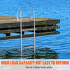 VEVOR Dock Ladder Flip-Up 4 Steps, 350 lbs Load Capacity, Aluminum Alloy Pontoon Boat Ladder with Nonslip Mat, Swimming Ladder for Ship/Lake/Pool/Marine Boarding
