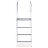 VEVOR Retractable Dock Ladder, 4 Steps, Aluminum Alloy Pontoon Boat Swim Ladder with Auto-Lift Float, Non-Slip Wide Steps, 500 lbs Weight Capacity, Adjustable Height, for Lake Pool Marine Boarding