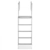 VEVOR Retractable Dock Ladder, 5 Steps, Aluminum Alloy Pontoon Boat Swim Ladder with Auto-Lift Float, Non-Slip Wide Steps, 500 lbs Weight Capacity, Adjustable Height, for Lake Pool Marine Boarding
