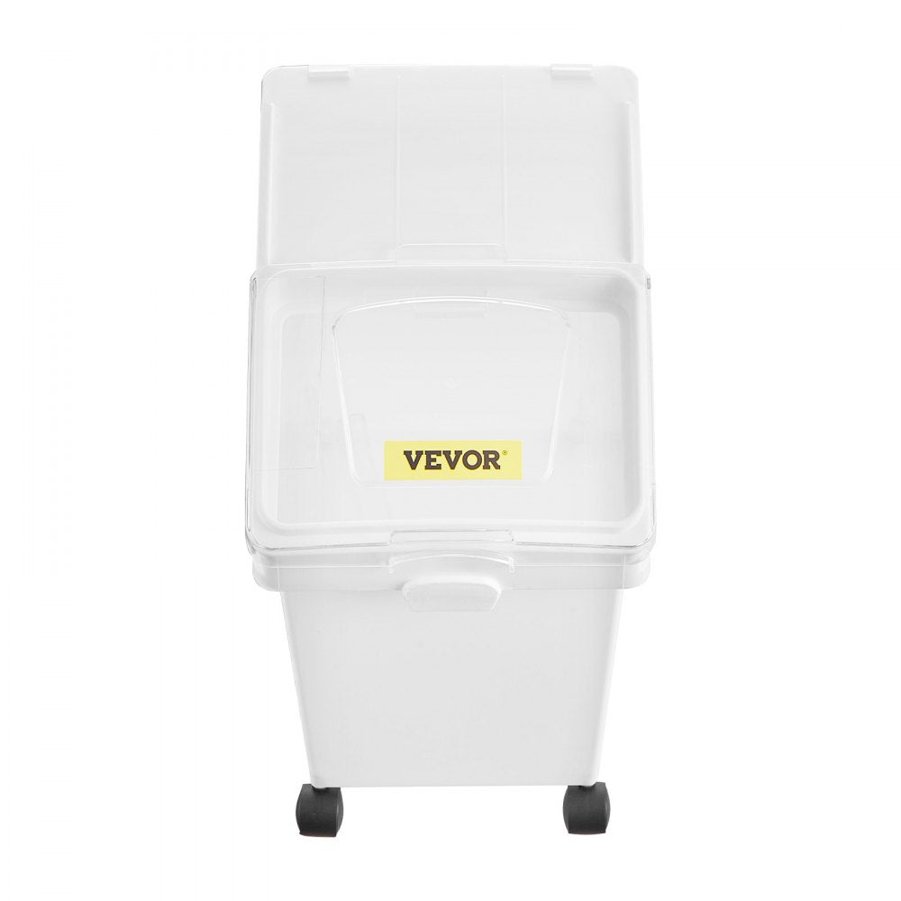VEVOR Rice Storage Container, 6.6Gallon/25L x3 Capacity Large Dog Food Dispenser Bin, Kitchen Ingredient Grain Cereal Flour Bin, Pet food Containers with Wheels, 3 Scoops,  and Airtight Lid, 3 Pack