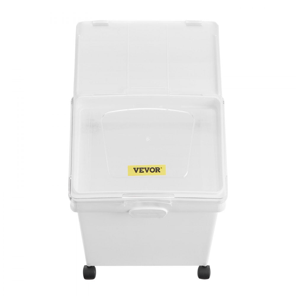 VEVOR Rice Storage Container, 10.5Gallon/40L x3 Capacity Large Dog Food Dispenser Bin, Kitchen Ingredient Grain Cereal Flour Bin, Pet food Containers with Wheels, 3 Scoops, and Airtight Lid, 3 Pack