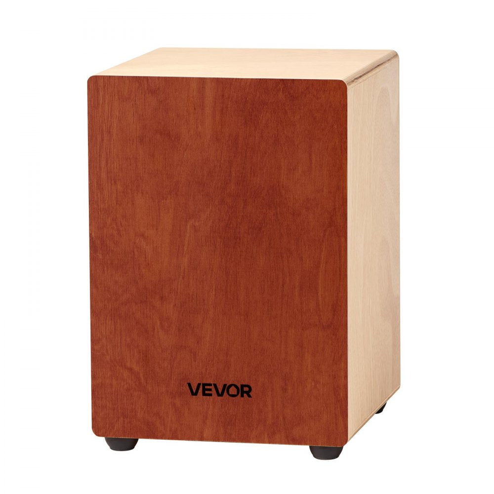 VEVOR Cajon Box Drum Wooden Percussion Instrument Drum with Guitar Strings Birch Wood