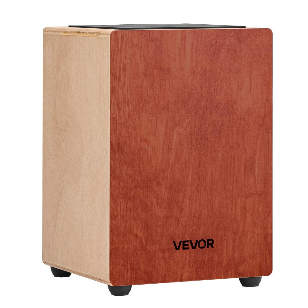 VEVOR Cajon Box Drum Wooden Percussion Instrument Drum with Guitar Strings Birch Wood