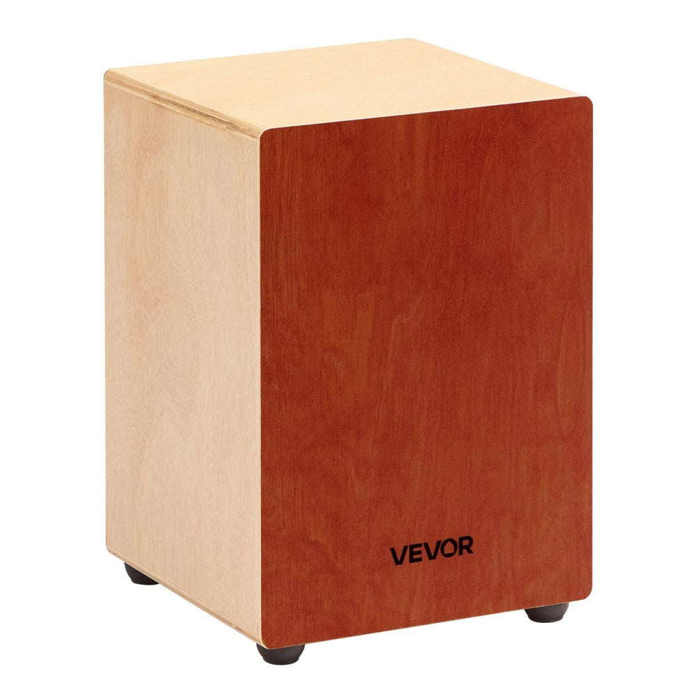 VEVOR Cajon Box Drum Wooden Percussion Instrument Drum with Guitar Strings Birch Wood