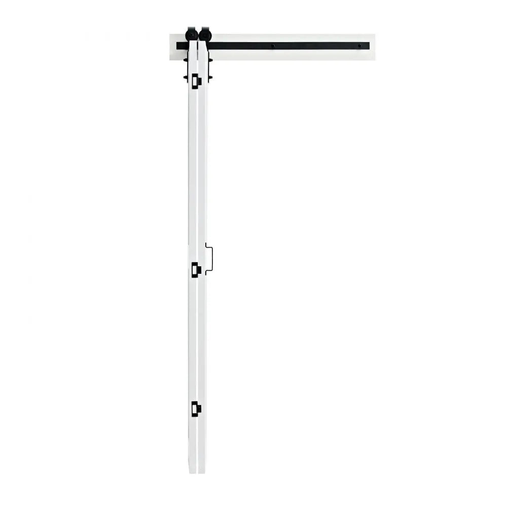 VEVOR Bifold Barn Door, 36" x 84", MDF Bi-Fold Sliding Closet Doors, Hardware Kit Included, H-Frame Space-Saving Design, Need to Assemble, for Bedroom, Living Room, Wardrobe and Room Divider, White