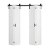 VEVOR Bifold Barn Door, 72" x 84", MDF Bi-Fold Sliding Closet Doors, Hardware Kit Included, H-Frame Space-Saving Design, Pre-Assembled Panels for Bedroom, Living Room, Wardrobe and Room Divider, White
