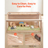 VEVOR Wooden Hamster Cage, 270° Viewing Hamster Habitat, 32 x 16 x 16 in, Dwarf Hamster Cages with Openable Top, Ventilated Small Animal Cage, Pet Mouse Cage for Gerbils, Rats, Guinea Pigs, Mice