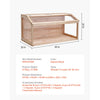 VEVOR Wooden Hamster Cage, 270° Viewing Hamster Habitat, 40 x 20 x 20in, Dwarf Hamster Cages with Openable Top, Ventilated Small Animal Cage, Pet Mouse Cage for Gerbils, Rats, Guinea Pigs, Mice