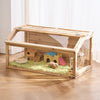 VEVOR Wooden Hamster Cage, 270° Viewing Hamster Habitat, 48 x 20 x 20in, Dwarf Hamster Cages with Openable Top, Ventilated Small Animal Cage, Pet Mouse Cage for Gerbils, Rats, Guinea Pigs, Mice