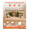 VEVOR Wooden Hamster Cage 31.9"x16.1"x16.1" 270° Viewing Hamster Habitat, Chewproof Acrylic Small Animal Cage with Openable Top, Large Pet Enclosure for Syrian/Dwarf Hamsters, Guinea Pigs & Gerbils