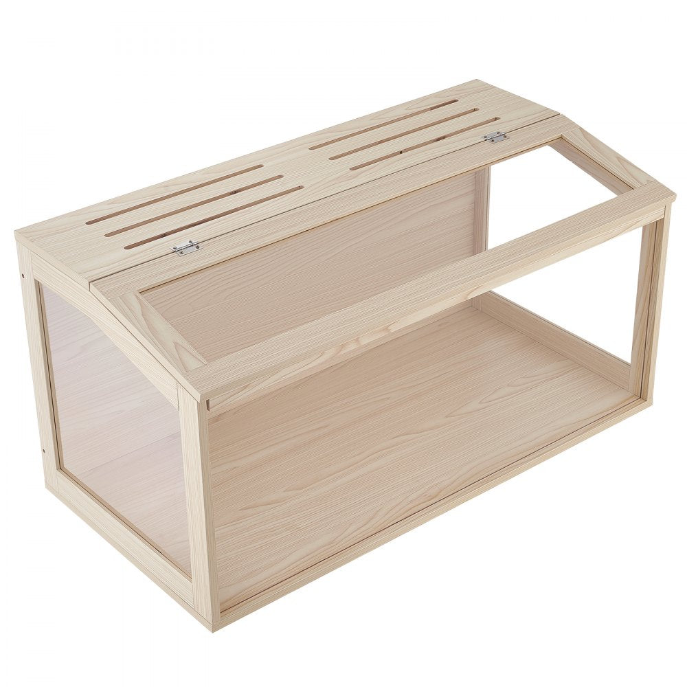 VEVOR Wooden Hamster Cage 40.1"x20.4"x20.1" 270° Viewing Hamster Habitat, Chewproof Acrylic Small Animal Cage with Openable Top, Large Pet Enclosure for Syrian/Dwarf Hamsters, Guinea Pigs & Gerbils