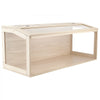 VEVOR Wooden Hamster Cage 48"x20.1"x20.1" 270° Viewing Hamster Habitat, Chewproof Acrylic Small Animal Cage with Openable Top, Large Pet Enclosure for Syrian/Dwarf Hamsters, Guinea Pigs & Gerbils