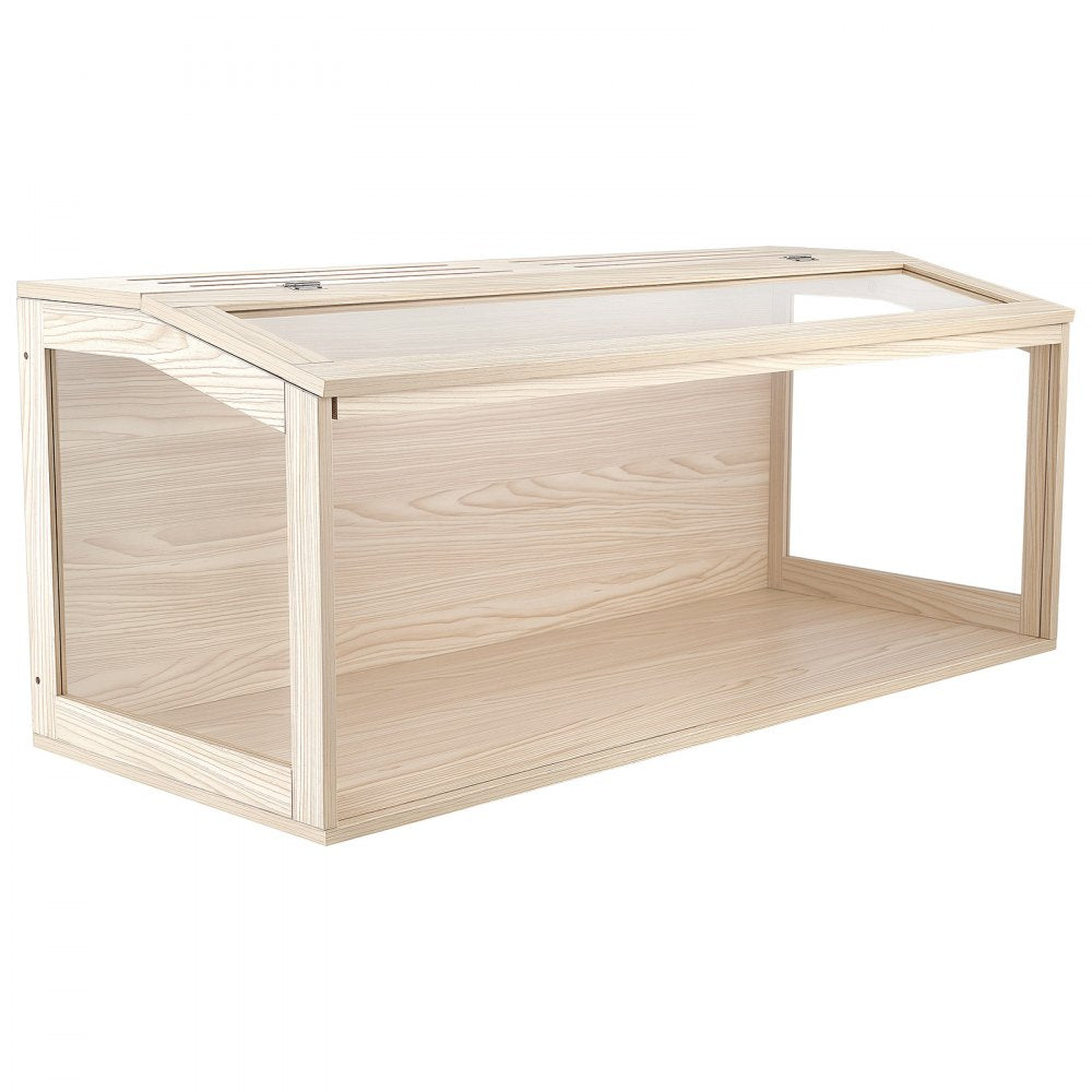 VEVOR Wooden Hamster Cage 48"x20.1"x20.1" 270° Viewing Hamster Habitat, Chewproof Acrylic Small Animal Cage with Openable Top, Large Pet Enclosure for Syrian/Dwarf Hamsters, Guinea Pigs & Gerbils