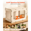 VEVOR Wooden Hamster Cage 23.8"x15.9"x15.9" 270° Viewing Hamster Habitat, Chewproof Small Animal Cage with Openable Top, Large Pet House Wood Enclosure for Syrian/Dwarf Hamsters, Guinea Pigs, Gerbils