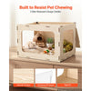 VEVOR Wooden Hamster Cage 23.8"x15.9"x15.9" 270° Viewing Hamster Habitat, Chewproof Small Animal Cage with Openable Top, Large Pet House Wood Enclosure for Syrian/Dwarf Hamsters, Guinea Pigs, Gerbils