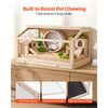 VEVOR Wooden Hamster Cage 39.4"x20.5"x19.9" 270° Viewing Hamster Habitat, Chewproof Acrylic Small Animal Cage with Openable Top, Large Pet Enclosure for Syrian/Dwarf Hamsters, Guinea Pigs & Gerbils