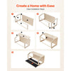 VEVOR Wooden Hamster Cage 39.4"x20.5"x19.9" 270° Viewing Hamster Habitat, Chewproof Acrylic Small Animal Cage with Openable Top, Large Pet Enclosure for Syrian/Dwarf Hamsters, Guinea Pigs & Gerbils