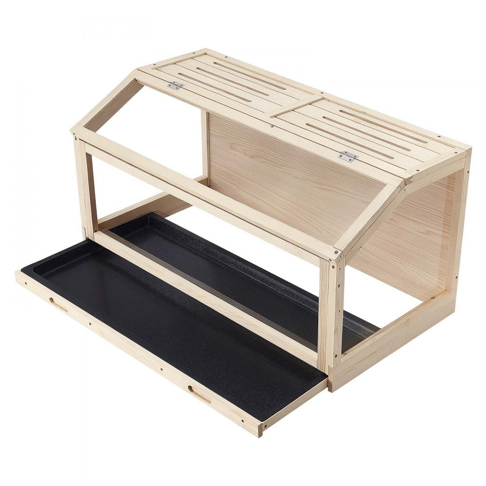 VEVOR Wooden Hamster Cage 39.4"x20.5"x19.9" 270° Viewing Hamster Habitat, Chewproof Acrylic Small Animal Cage with Openable Top, Large Pet Enclosure for Syrian/Dwarf Hamsters, Guinea Pigs & Gerbils