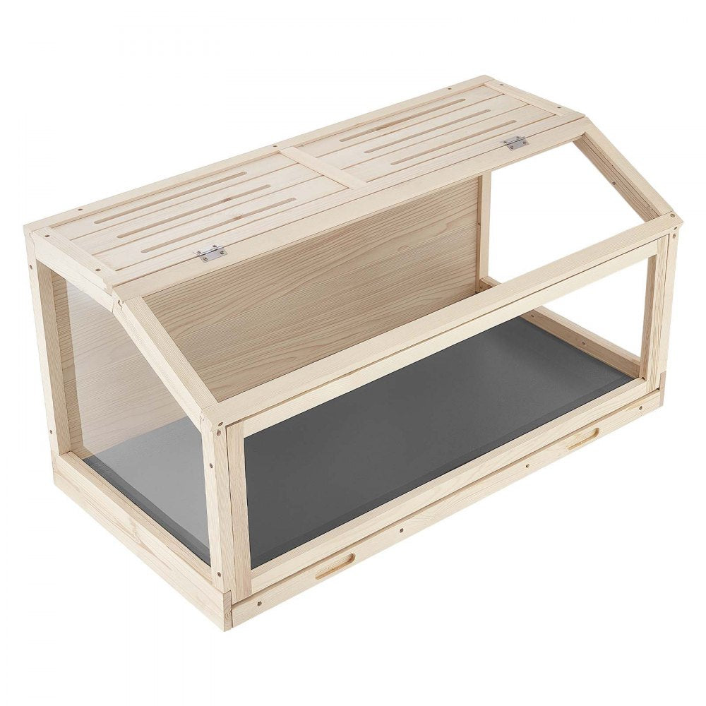VEVOR Wooden Hamster Cage 39.4"x20.5"x19.9" 270° Viewing Hamster Habitat, Chewproof Acrylic Small Animal Cage with Openable Top, Large Pet Enclosure for Syrian/Dwarf Hamsters, Guinea Pigs & Gerbils