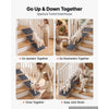 VEVOR Dog Ramp for Stairs 4 Pack 3.7"-5.7" Adjustable Foldable Pet Ramp, for Small Dogs & Short-Legged Pets, 3 Heights, 10.5" Long, Up to 30 lbs, Portable Wooden Stair Wedges with Non-Slip Surface