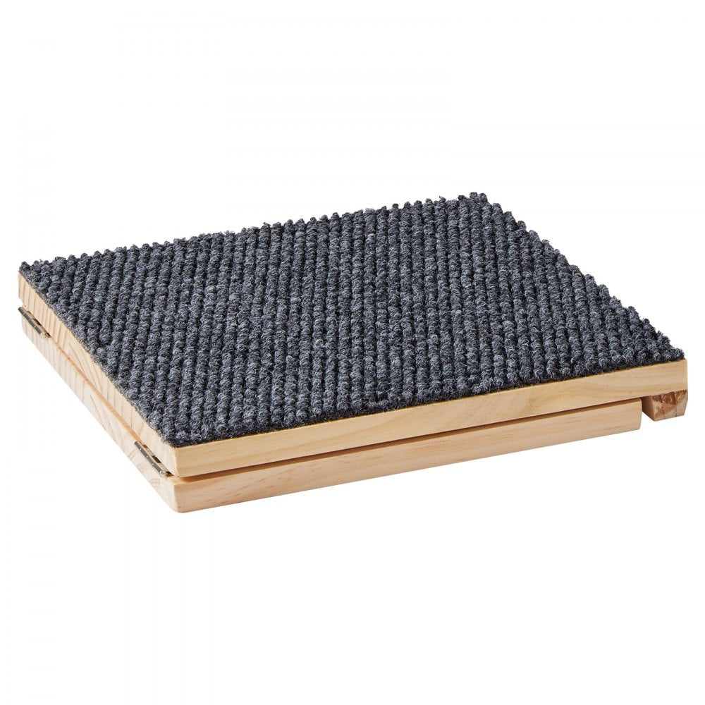 VEVOR Dog Ramp for Stairs 4 Pack 3.7"-5.7" Adjustable Foldable Pet Ramp, for Small Dogs & Short-Legged Pets, 3 Heights, 10.5" Long, Up to 30 lbs, Portable Wooden Stair Wedges with Non-Slip Surface