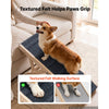 VEVOR Dog Ramp for Bed 14.2"-15.4" 2 Adjustable Height Foldable Pet Ramp, for Small & Senior Dogs to Get on Couch Sofa, 33" Long, Up to 100 lbs, Portable Wooden with Non-Slip Felt Surface & Handle
