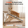 VEVOR Dog Ramp for Bed 14.2"-15.4" 2 Adjustable Height Foldable Pet Ramp, for Small & Senior Dogs to Get on Couch Sofa, 33" Long, Up to 100 lbs, Portable Wooden with Non-Slip Felt Surface & Handle