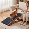 VEVOR Dog Ramp for Bed 13.8"-19.1" 5 Adjustable Height Foldable Pet Ramp, for Small & Senior Dogs to Get on Couch Sofa, 39.4" Long, Up to 220 lbs, Portable Wooden with Non-Slip Felt Surface & Handle
