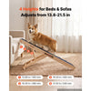 VEVOR Dog Ramp for Bed 13.8"-21.5" 4 Adjustable Height Foldable Pet Ramp, for Small & Senior Dogs to Get on Couch Sofa, 43" Long, Up to 70 lbs, Portable Wooden with Non-Slip Felt Surface & Handle