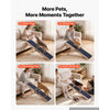 VEVOR Dog Ramp for Bed 13.8"-21.5" 4 Adjustable Height Foldable Pet Ramp, for Small & Senior Dogs to Get on Couch Sofa, 43" Long, Up to 70 lbs, Portable Wooden with Non-Slip Felt Surface & Handle