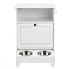 VEVOR Pet Feeding Station with 2 Stainless Steel Bowls, Elevated Dog Bowls with Storage, Dog Food Storage and Feeder Station with Tilt Out Storage Cabinet, Pet Toy Storage Organizer, for Small Dogs