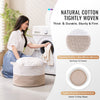 VEVOR Blanket Basket, 67L, Cotton Rope Basket, Woven Basket with Handles, 20" x 13" Round Laundry Hamper Basket Collapsible Extra Large Storage Basket Bins for Organizing Clothes Kids Toys Pillows