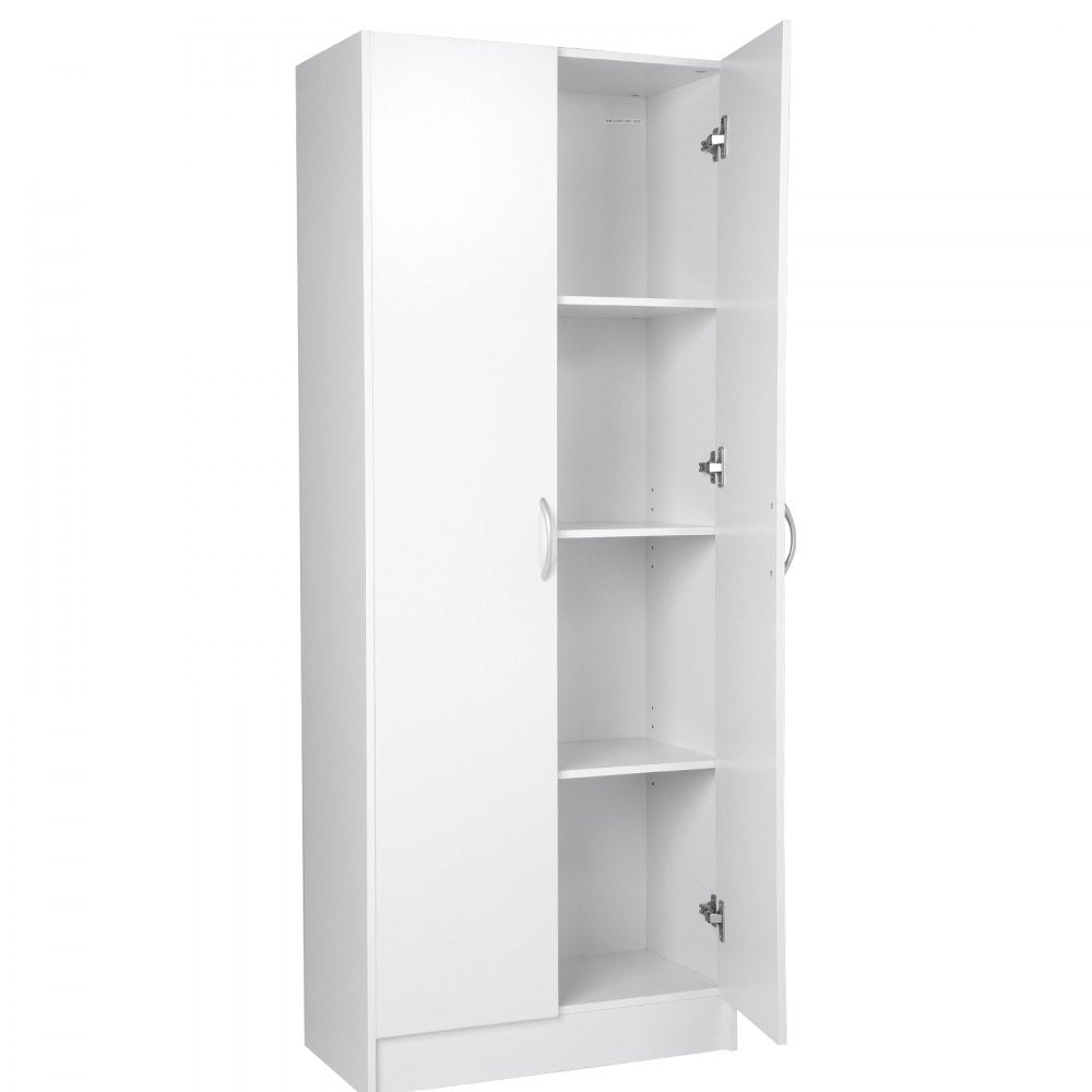 VEVOR Kitchen Pantry Cabinet, 60" Tall Food Pantry Storage Cabinet, 110LBS Freestanding Storage Cabinet Cupboard with 3 Shelves(2 Adjustable), Engineered Wood Utility Pantry for Kitchen, Dining Room