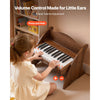 VEVOR Kids Piano Keyboard, 25 Keys Wooden Digital Piano for Kids, Mini Music Educational Instrument Toy with Realistic Sound, Dual Power, Adjustable Volume for Toddlers, Boys Girls Learning, Walnut