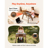 VEVOR Kids Piano Keyboard, 37 Key Wooden Digital Piano for Kids, Mini Music Educational Instrument Toy Set with Realistic Sound, Dual Power, Adjustable Volume for Toddlers, Boys Girls Learning,Walnut