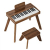 VEVOR Kids Piano Keyboard, 37 Key Wooden Digital Piano for Kids, Mini Music Educational Instrument Toy Set with Realistic Sound, Dual Power, Adjustable Volume for Toddlers, Boys Girls Learning,Walnut