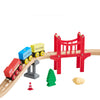 VEVOR 70PCS Wooden Train Set, with Magnetic Crane, Wood Train Track Toy for Kids Ages 3-8, Construction Crane Railway Set, Compatible with Major Brands, Christmas Birthday Toy for Toddlers Boys Girls