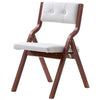 VEVOR Wooden Folding Chairs with Cushion, Set of 2, Portable Foldable Cushion Chair with Wooden Frame, Modern Padded Dining Chair for Kitchen, Office, Wedding, Party, Dining Room, Easy Assembly, White