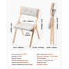 VEVOR Wooden Folding Chairs with Cushion, Set of 2, Portable Foldable Cushion Chair with Wooden Frame, Modern Padded Dining Chair for Kitchen, Office, Wedding, Party, Dining Room, Easy Assembly, Beige