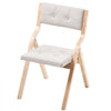 VEVOR Wooden Folding Chairs with Cushion, Set of 2, Portable Foldable Cushion Chair with Wooden Frame, Modern Padded Dining Chair for Kitchen, Office, Wedding, Party, Dining Room, Easy Assembly, Beige