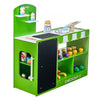 VEVOR Kids Grocery Store Playset, Wooden Play Market Stand with Shopping Bag, Kids Supermarket Pretend Play Store with Conveyor Belt, Scanner, Cash Register, Realistic Scale, Gift for Boys & Girls