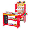 VEVOR Kids Grocery Store Playset, Wooden Play Store with Shopping Bag, Kids Supermarket Pretend Play Toy Set with Conveyor Belt, Scanner, Cash Register, Realistic Scale, Gift for Boys & Girls