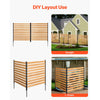 VEVOR Wood Privacy Fence, 38" W x 42" L, 2-Panel Slatted Air Conditioner Fence Screen, Pool Equipment Enclosure with Metal Stakes, Easy DIY Installation, Outdoor Trash Can Hider for Garden Decoration