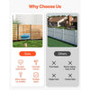 VEVOR Wood Privacy Fence, 38" W x 42" L, 2-Panel Slatted Air Conditioner Fence Screen, Pool Equipment Enclosure with Metal Stakes, Easy DIY Installation, Outdoor Trash Can Hider for Garden Decoration