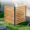 VEVOR Wood Privacy Fence, 38" W x 42" L, 2-Panel Slatted Air Conditioner Fence Screen, Pool Equipment Enclosure with Metal Stakes, Easy DIY Installation, Outdoor Trash Can Hider for Garden Decoration