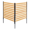 VEVOR Wood Privacy Fence, 38" W x 42" L, 2-Panel Slatted Air Conditioner Fence Screen, Pool Equipment Enclosure with Metal Stakes, Easy DIY Installation, Outdoor Trash Can Hider for Garden Decoration