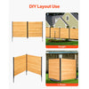 VEVOR Wood Privacy Fence, 38" W x 42" L, 2 Panel Solid Air Conditioner Fence Screen, Pool Equipment Enclosure with Metal Stakes, Easy DIY Installation, Outdoor Trash Can Hider for Garden Decoration